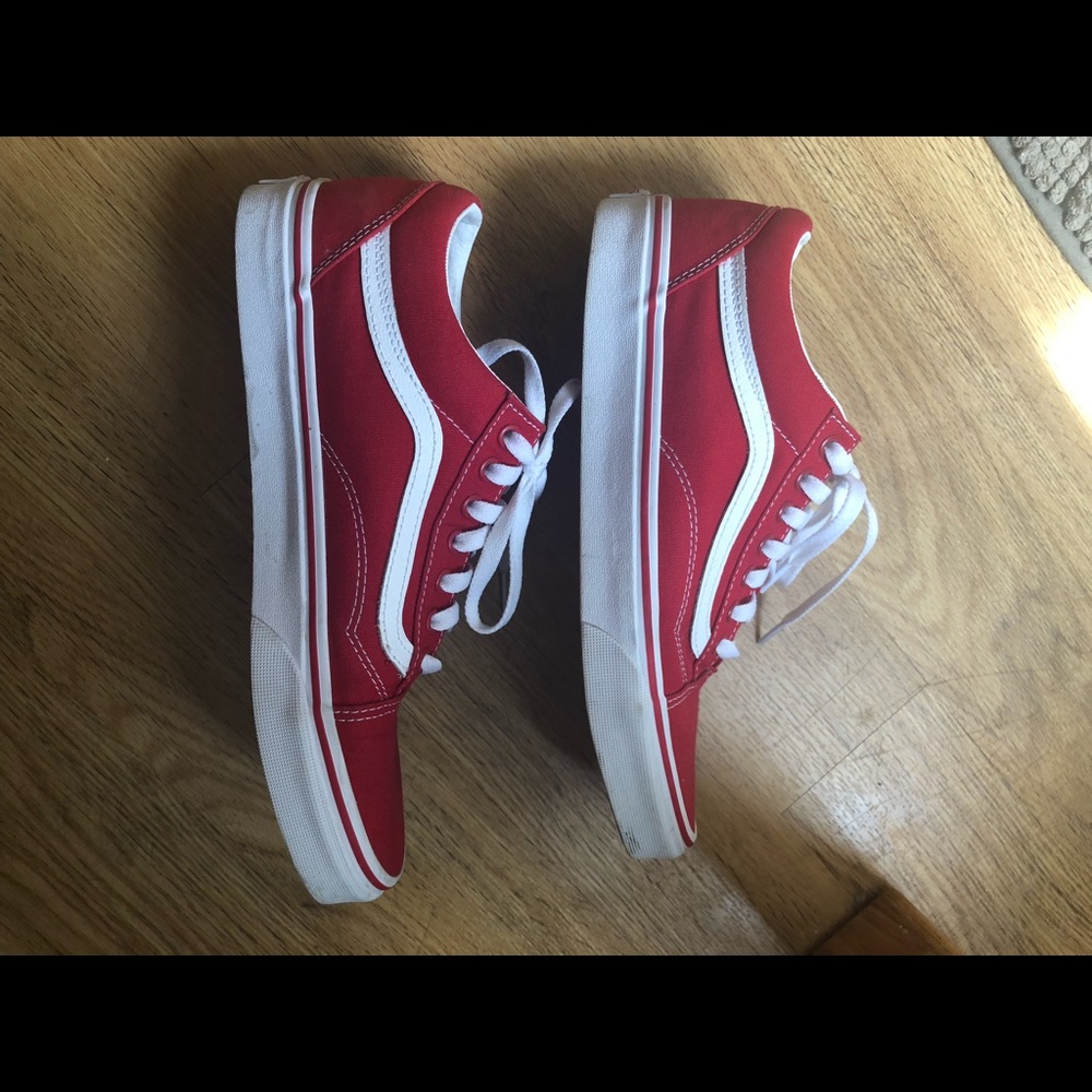 Hardly used Red Low-top vans